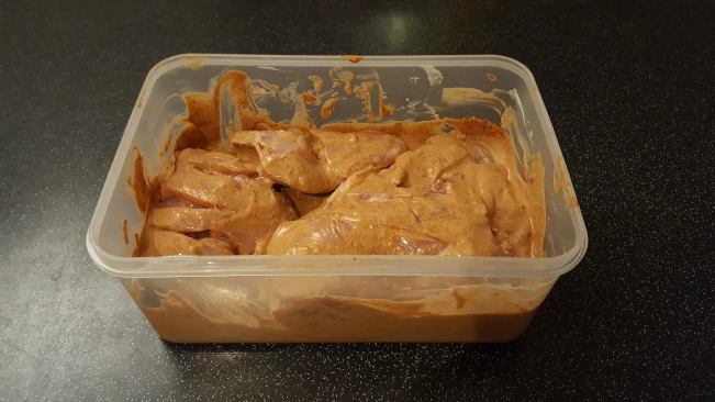 chicken in tandoori marinade